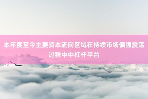 本年度至今主要资本流向区域在持续市场偏强震荡过程中中杠杆平台