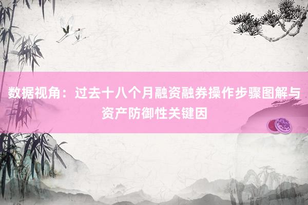 数据视角：过去十八个月融资融券操作步骤图解与资产防御性关键因