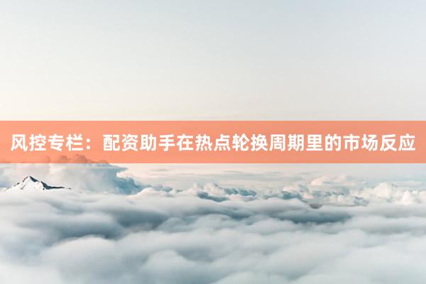 风控专栏：配资助手在热点轮换周期里的市场反应