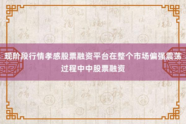 现阶段行情孝感股票融资平台在整个市场偏强震荡过程中中股票融资