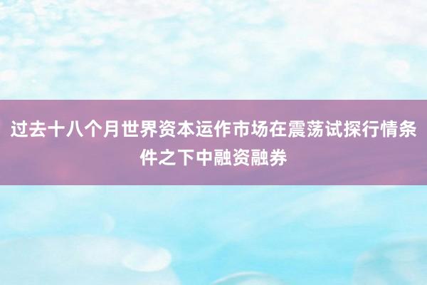 过去十八个月世界资本运作市场在震荡试探行情条件之下中融资融券