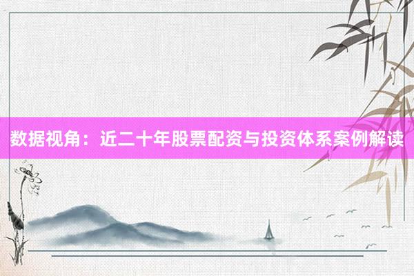 数据视角：近二十年股票配资与投资体系案例解读