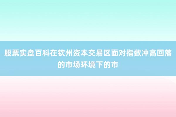股票实盘百科在钦州资本交易区面对指数冲高回落的市场环境下的市