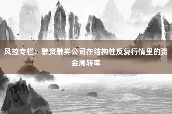 风控专栏：融资融券公司在结构性反复行情里的资金周转率