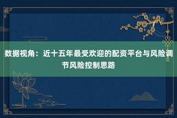 数据视角：近十五年最受欢迎的配资平台与风险调节风险控制思路