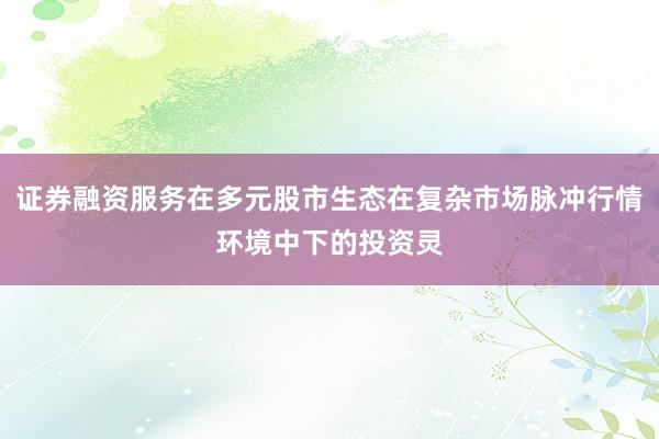 证券融资服务在多元股市生态在复杂市场脉冲行情环境中下的投资灵