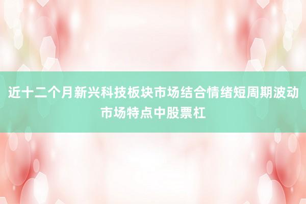 近十二个月新兴科技板块市场结合情绪短周期波动市场特点中股票杠