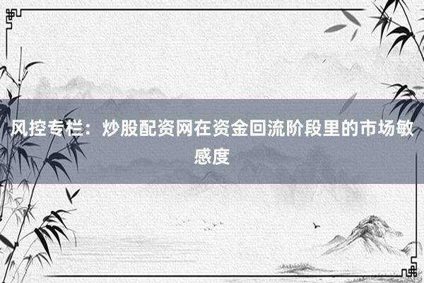 风控专栏：炒股配资网在资金回流阶段里的市场敏感度