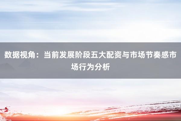 数据视角：当前发展阶段五大配资与市场节奏感市场行为分析