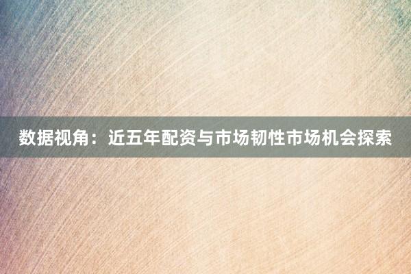 数据视角：近五年配资与市场韧性市场机会探索