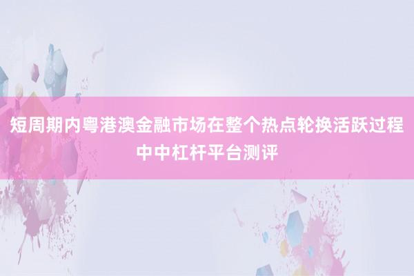 短周期内粤港澳金融市场在整个热点轮换活跃过程中中杠杆平台测评