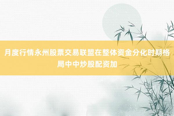 月度行情永州股票交易联盟在整体资金分化时期格局中中炒股配资加