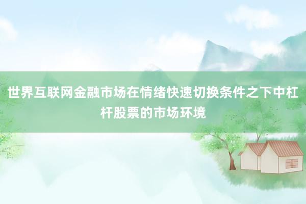 世界互联网金融市场在情绪快速切换条件之下中杠杆股票的市场环境
