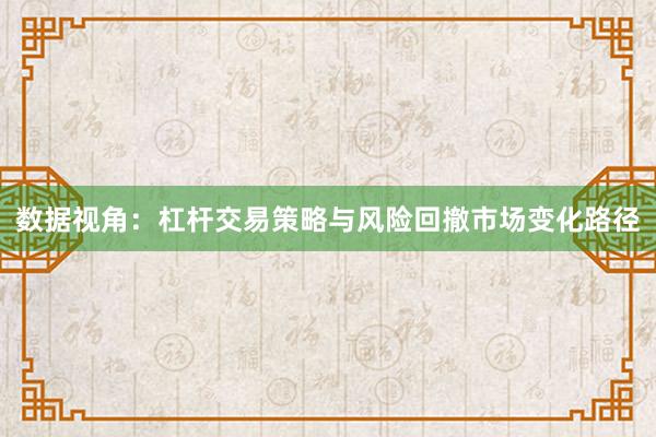 数据视角：杠杆交易策略与风险回撤市场变化路径