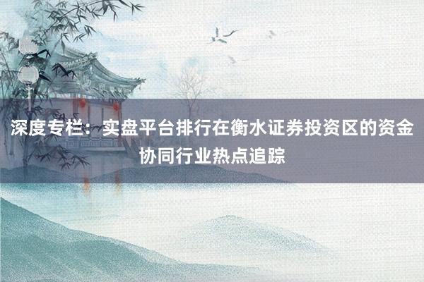深度专栏：实盘平台排行在衡水证券投资区的资金协同行业热点追踪