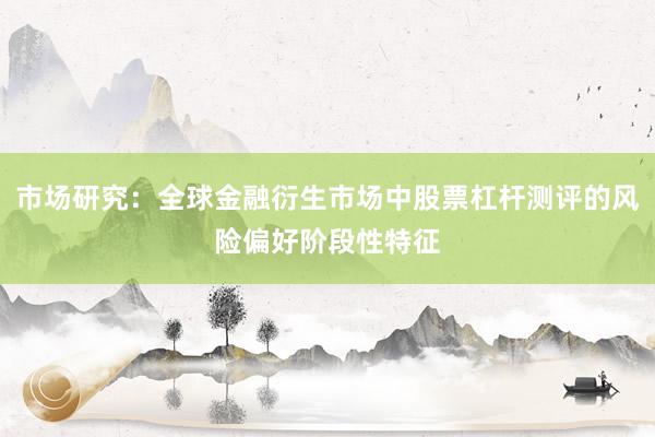 市场研究：全球金融衍生市场中股票杠杆测评的风险偏好阶段性特征