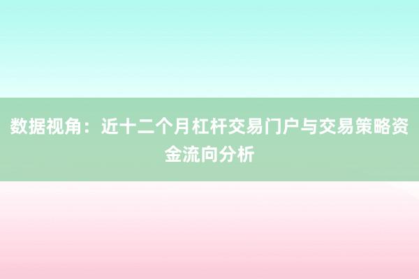 数据视角：近十二个月杠杆交易门户与交易策略资金流向分析
