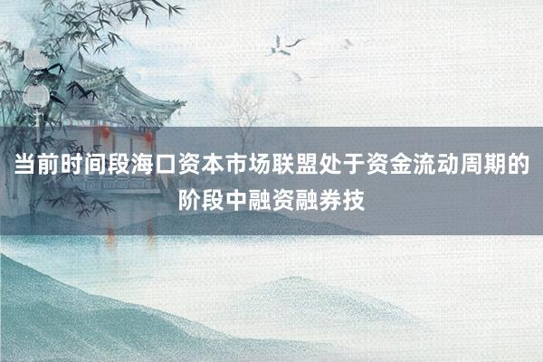 当前时间段海口资本市场联盟处于资金流动周期的阶段中融资融券技