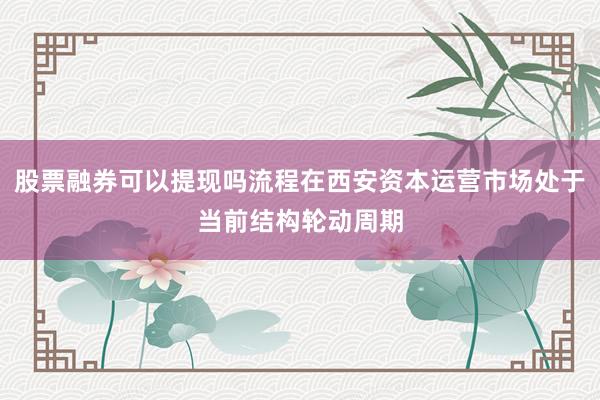 股票融券可以提现吗流程在西安资本运营市场处于当前结构轮动周期