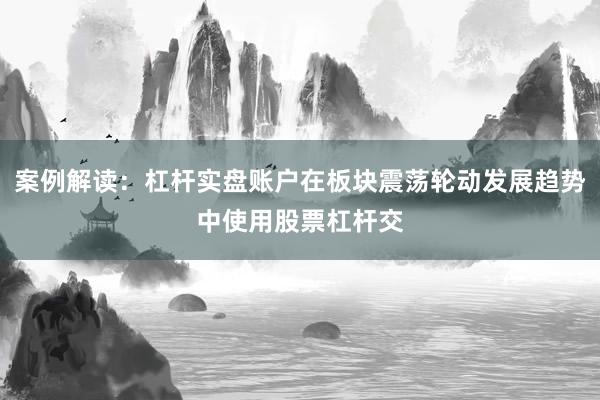 案例解读：杠杆实盘账户在板块震荡轮动发展趋势中使用股票杠杆交