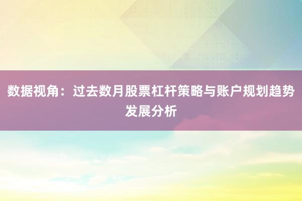 数据视角：过去数月股票杠杆策略与账户规划趋势发展分析