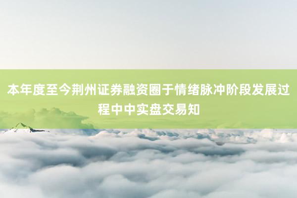 本年度至今荆州证券融资圈于情绪脉冲阶段发展过程中中实盘交易知