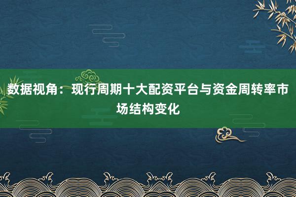 数据视角：现行周期十大配资平台与资金周转率市场结构变化