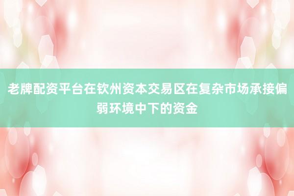 老牌配资平台在钦州资本交易区在复杂市场承接偏弱环境中下的资金