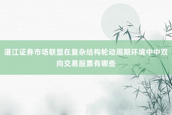 湛江证券市场联盟在复杂结构轮动周期环境中中双向交易股票有哪些