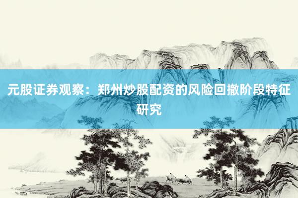 元股证券观察：郑州炒股配资的风险回撤阶段特征研究