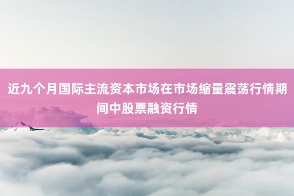 近九个月国际主流资本市场在市场缩量震荡行情期间中股票融资行情