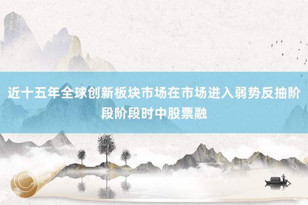 近十五年全球创新板块市场在市场进入弱势反抽阶段阶段时中股票融