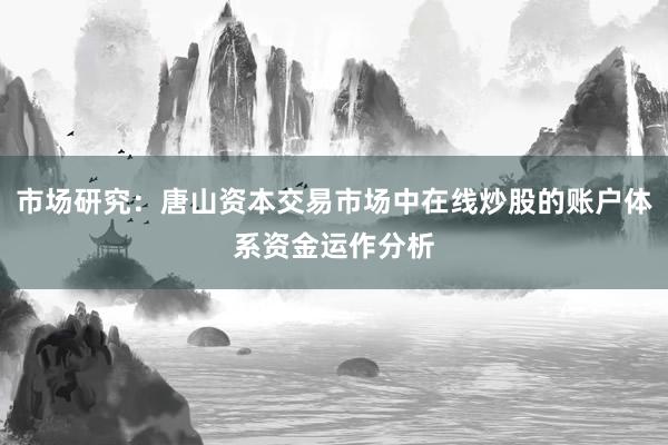市场研究：唐山资本交易市场中在线炒股的账户体系资金运作分析