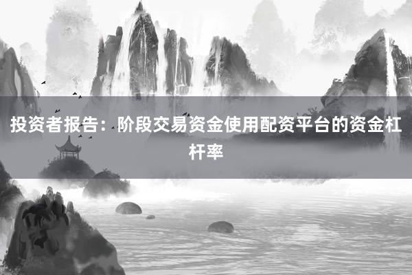 投资者报告：阶段交易资金使用配资平台的资金杠杆率