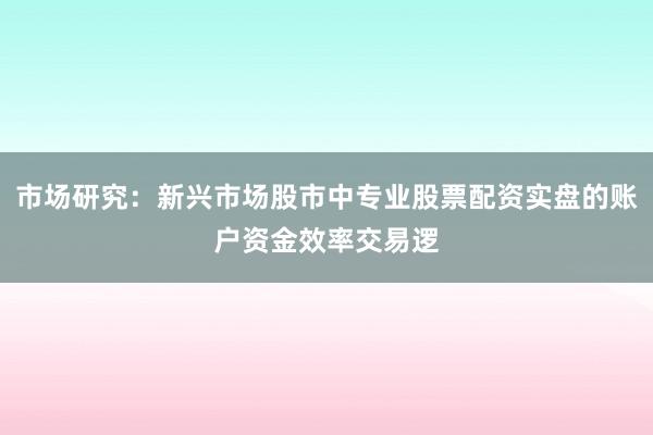 市场研究：新兴市场股市中专业股票配资实盘的账户资金效率交易逻