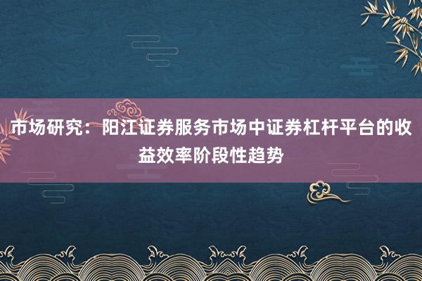 市场研究：阳江证券服务市场中证券杠杆平台的收益效率阶段性趋势