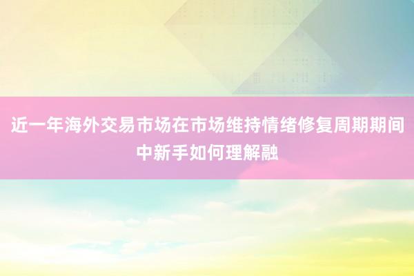 近一年海外交易市场在市场维持情绪修复周期期间中新手如何理解融