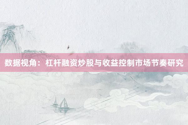 数据视角：杠杆融资炒股与收益控制市场节奏研究