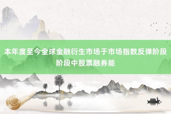 本年度至今全球金融衍生市场于市场指数反弹阶段阶段中股票融券能