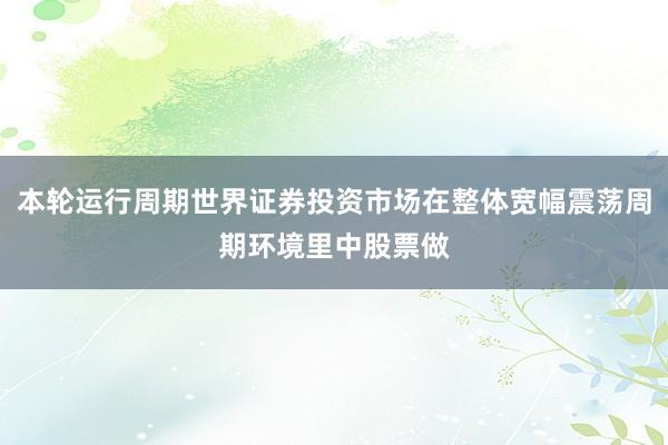本轮运行周期世界证券投资市场在整体宽幅震荡周期环境里中股票做