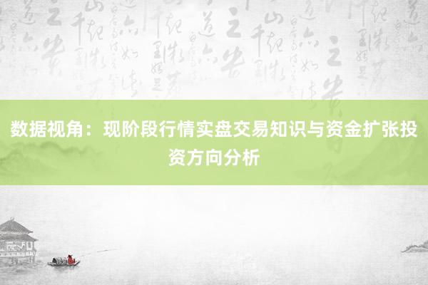 数据视角:现阶段行情实盘交易知识与资金扩张投资方向分析