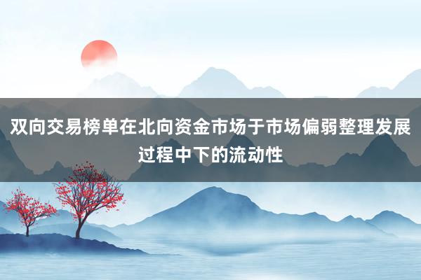 双向交易榜单在北向资金市场于市场偏弱整理发展过程中下的流动性