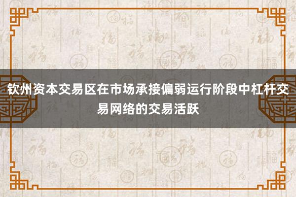 钦州资本交易区在市场承接偏弱运行阶段中杠杆交易网络的交易活跃