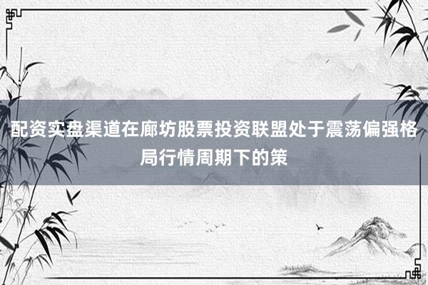 配资实盘渠道在廊坊股票投资联盟处于震荡偏强格局行情周期下的策