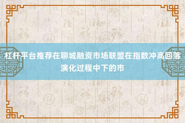 杠杆平台推荐在聊城融资市场联盟在指数冲高回落演化过程中下的市