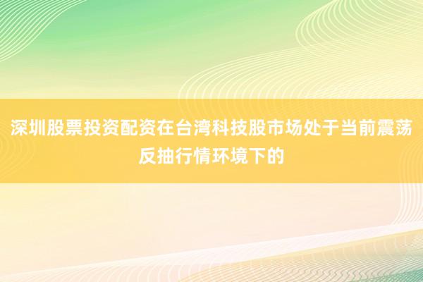 深圳股票投资配资在台湾科技股市场处于当前震荡反抽行情环境下的