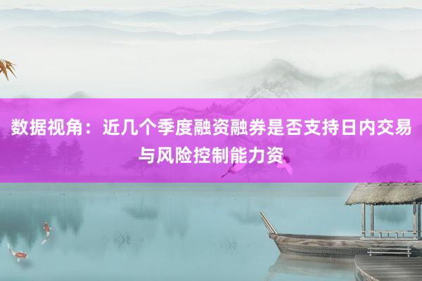 数据视角：近几个季度融资融券是否支持日内交易与风险控制能力资