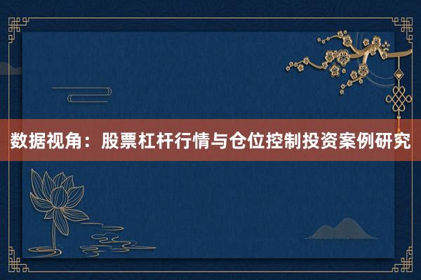 数据视角：股票杠杆行情与仓位控制投资案例研究