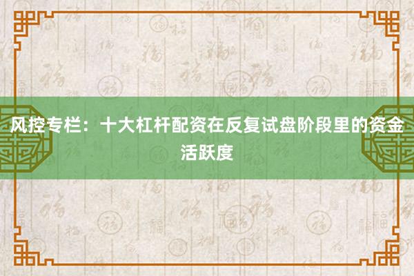 风控专栏：十大杠杆配资在反复试盘阶段里的资金活跃度