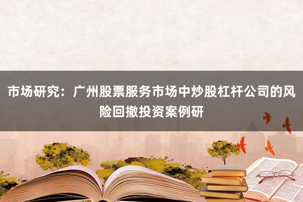 市场研究：广州股票服务市场中炒股杠杆公司的风险回撤投资案例研